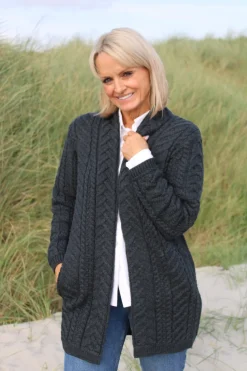 Supersoft Edge to Edge Cardigan , Charcoal