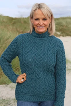 Supersoft High Neck Sweater , Teal