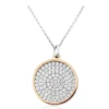 Waterford Crystal Circle Pavé Stone Set Disc Pendant