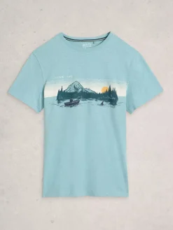 White Stuff Abersoch Fishing Graphic T-Shirt