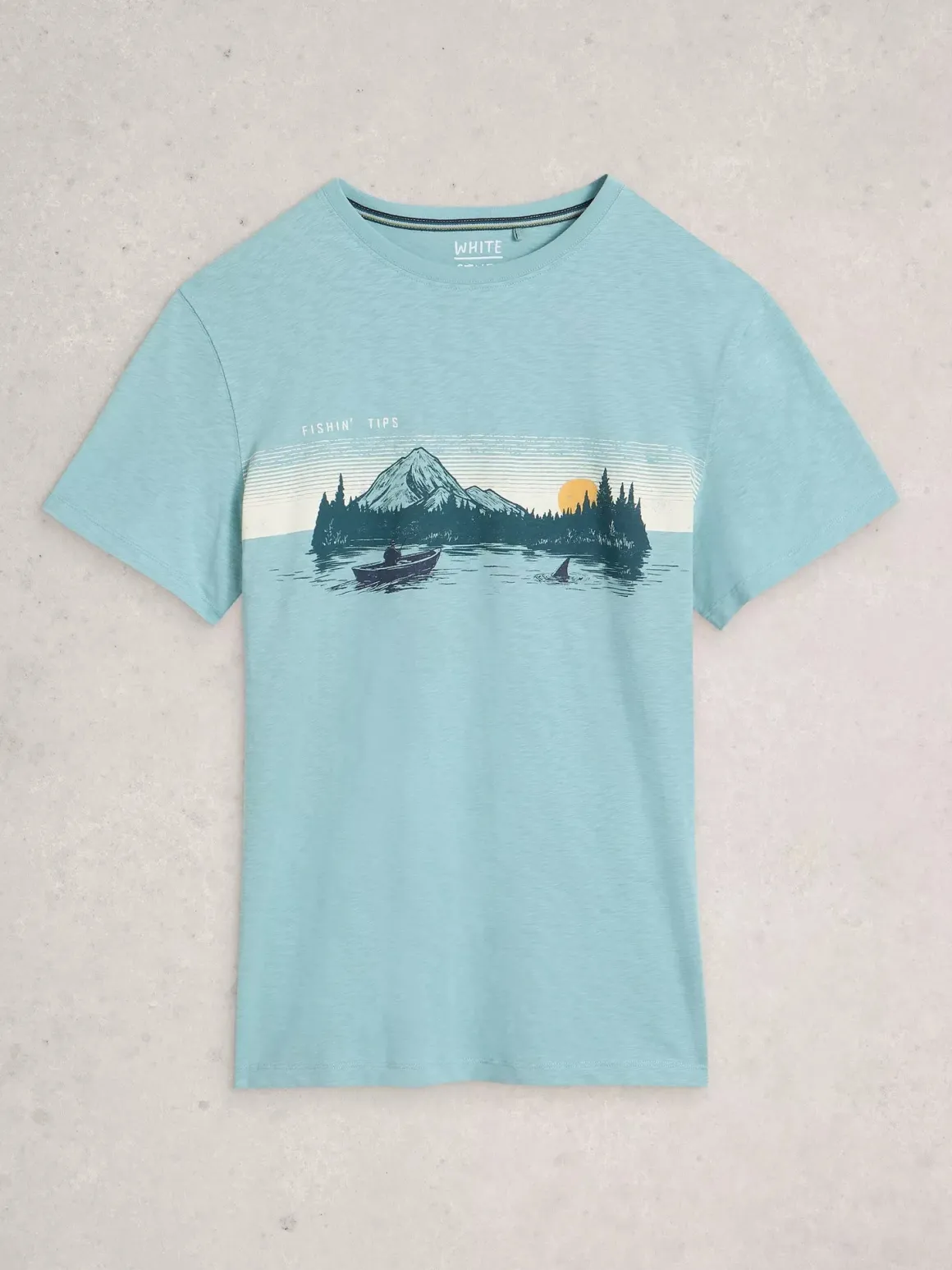 White Stuff Abersoch Fishing Graphic T-Shirt
