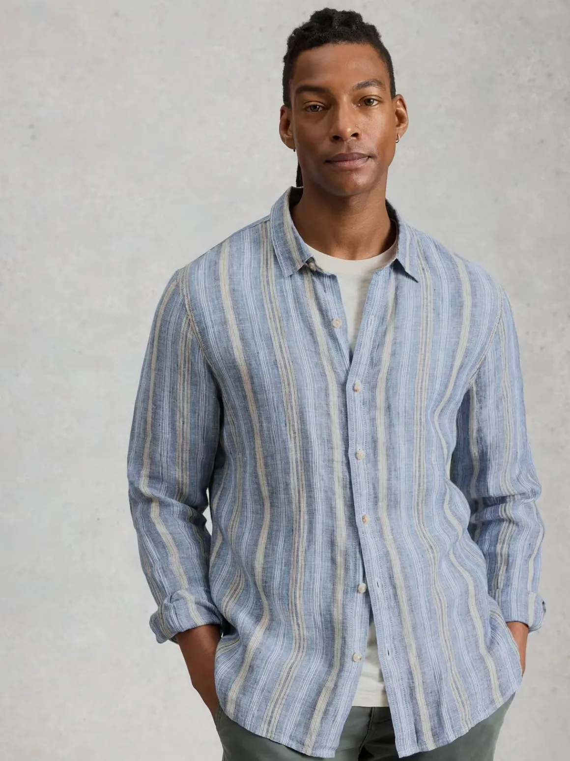 White Stuff Keswick Stripe Linen Shirt