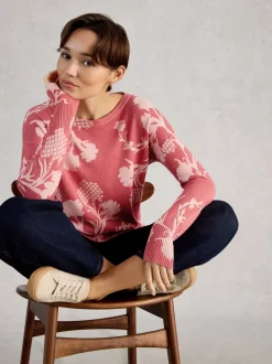 White Stuff Olive Print Jumper