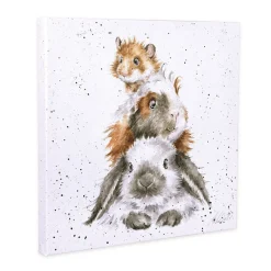 Wrendale | Piggy in the Middle Canvas 20cm